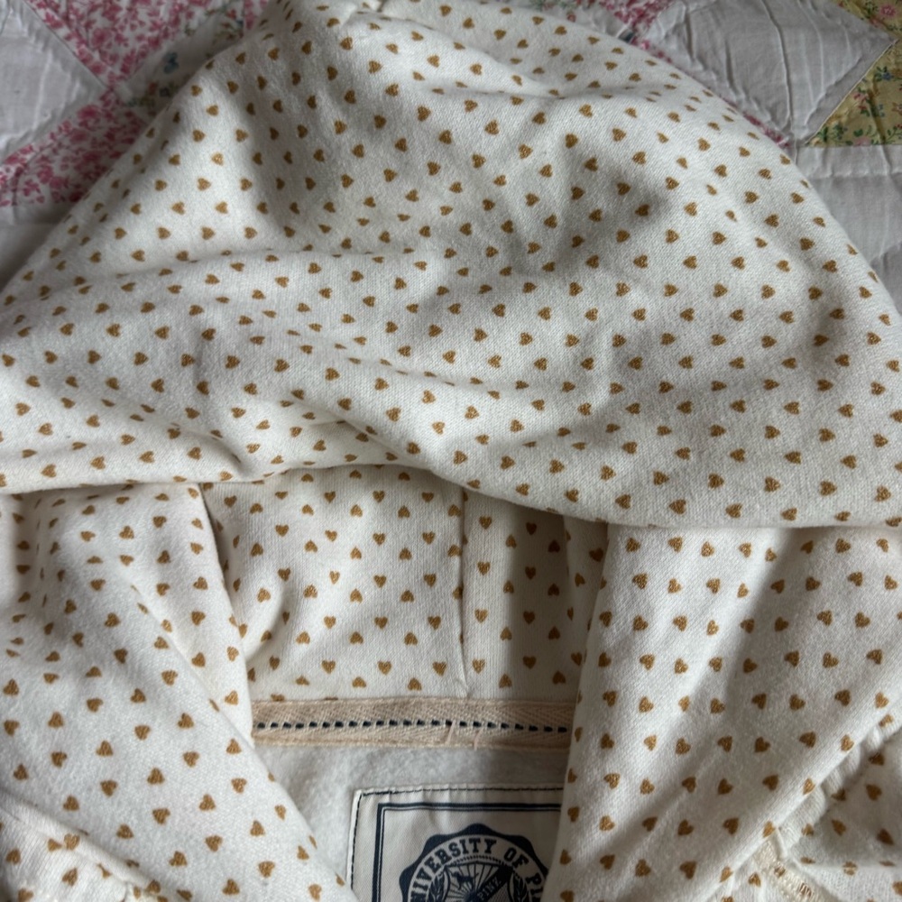 HTF Vintage Victoria's Secret PINK “Pink Says Love” Gold Heart Hoodie - Picture 3 of 5